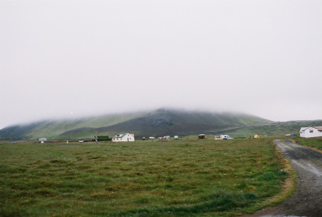 Snaefellsjökull in den Wolken