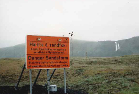 Warnung vor Sandstürmen