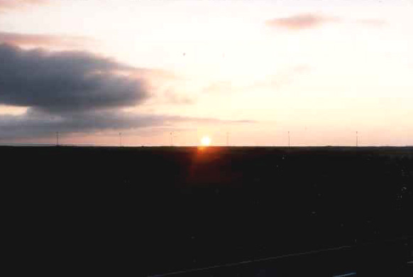 Sonnenuntergang am Flughafen Keflavík